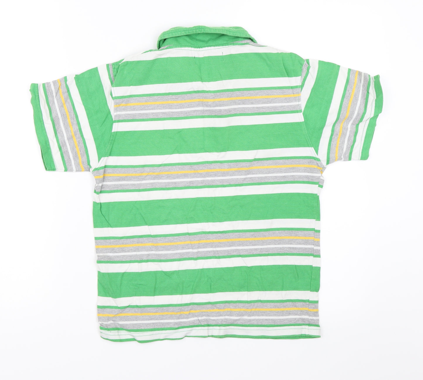 Rebel Boys Green Striped  Basic T-Shirt Size 11-12 Years