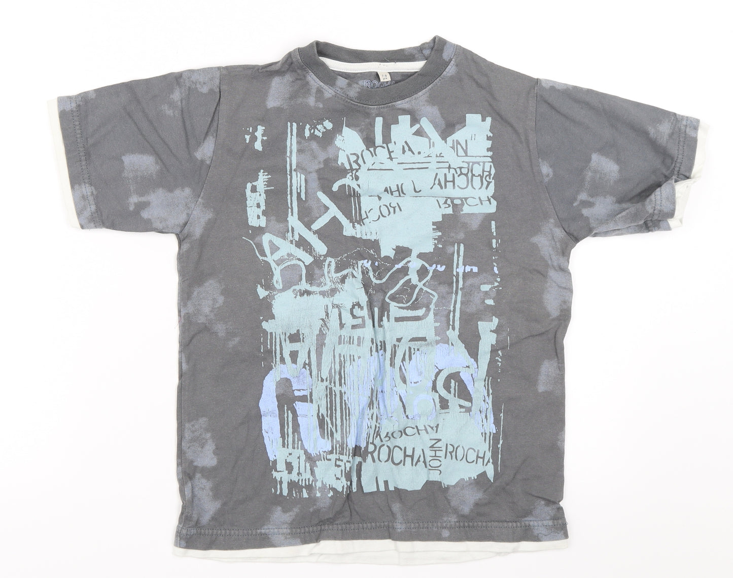 RJR.John Rocha Boys Grey   Basic T-Shirt Size 7-8 Years