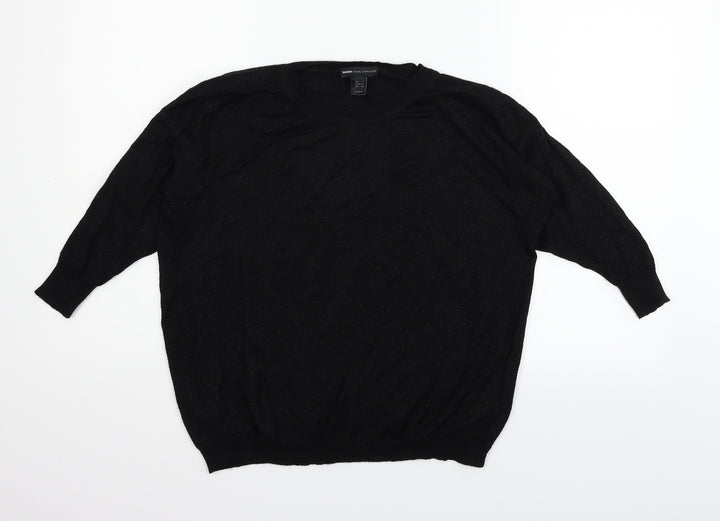 Mango Womens Black   Pullover Jumper Size S