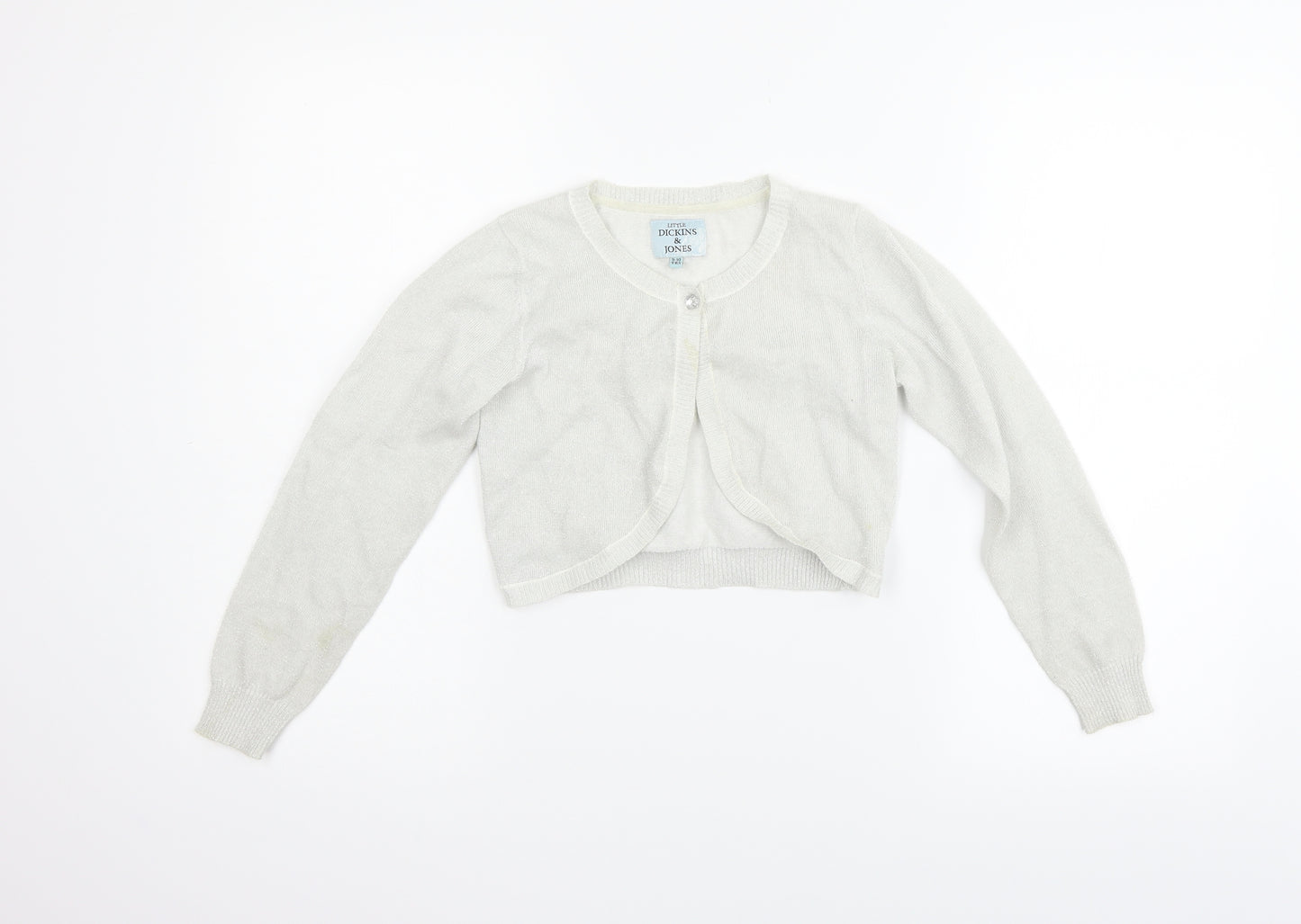 Dickens & jones Girls Grey   Cardigan Jumper Size 9-10 Years