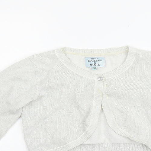 Dickens & jones Girls Grey   Cardigan Jumper Size 9-10 Years