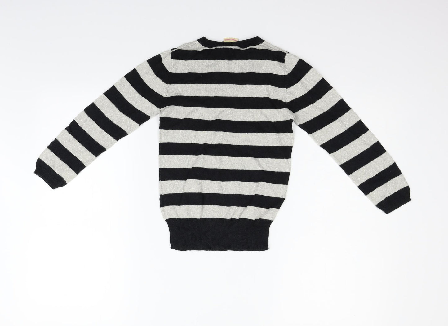Cherokee Girls Black Striped  Pullover Jumper Size 6-7 Years