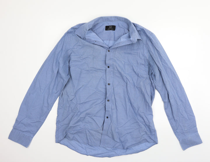 F&F Mens Blue    Button-Up Size 17