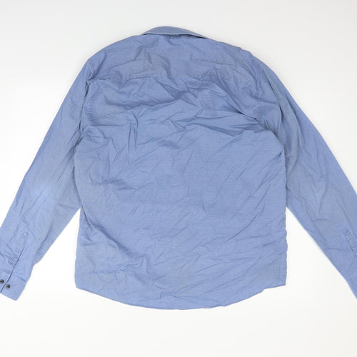 F&F Mens Blue    Button-Up Size 17