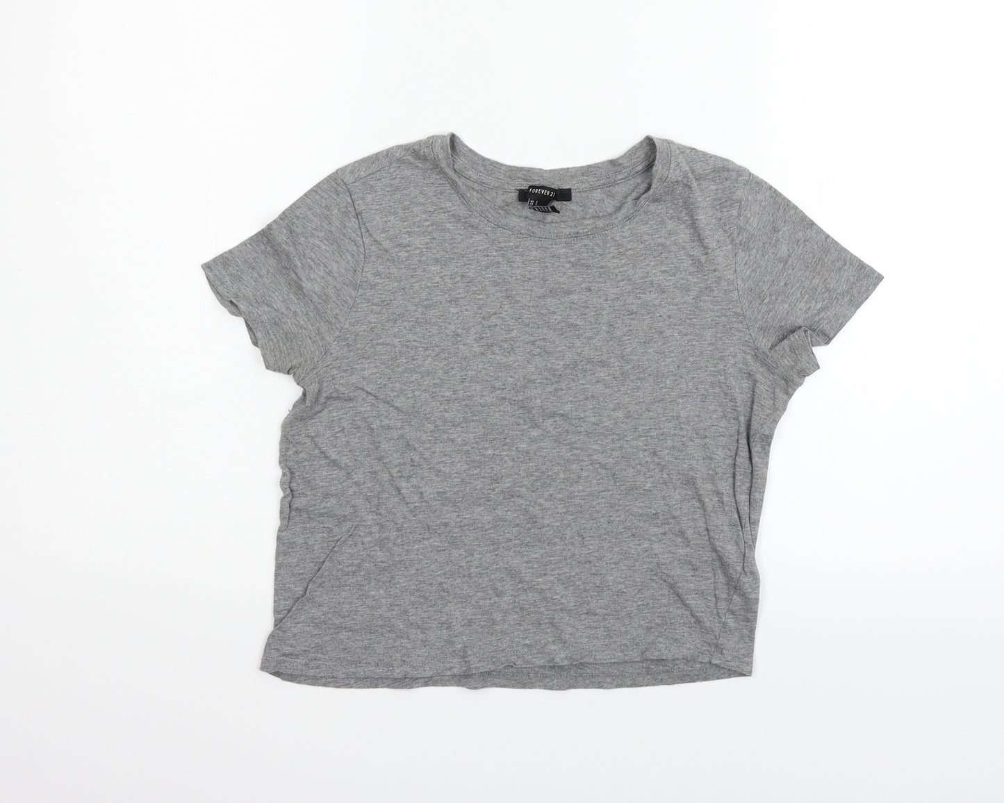 FOREVER 21 Girls Grey   Basic T-Shirt Size L
