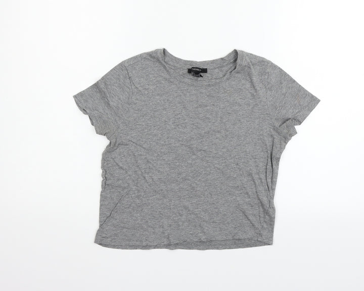FOREVER 21 Girls Grey   Basic T-Shirt Size L
