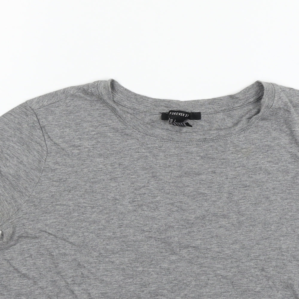 FOREVER 21 Girls Grey   Basic T-Shirt Size L