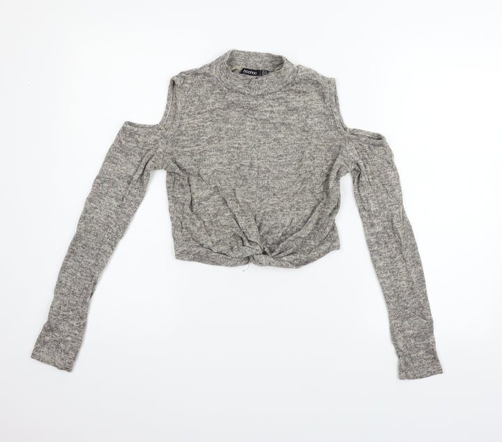 Boohoo Womens Grey   Pullover Jumper Size 10