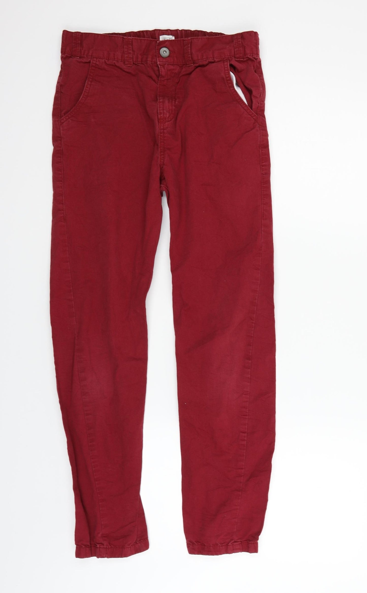 F&F Girls Red   Chino Trousers Size 12-13 Years
