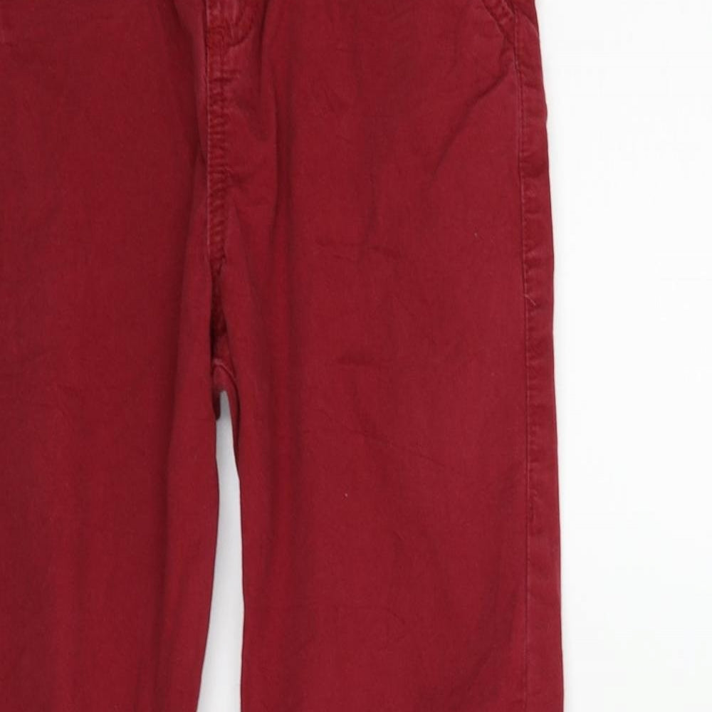 F&F Girls Red   Chino Trousers Size 12-13 Years