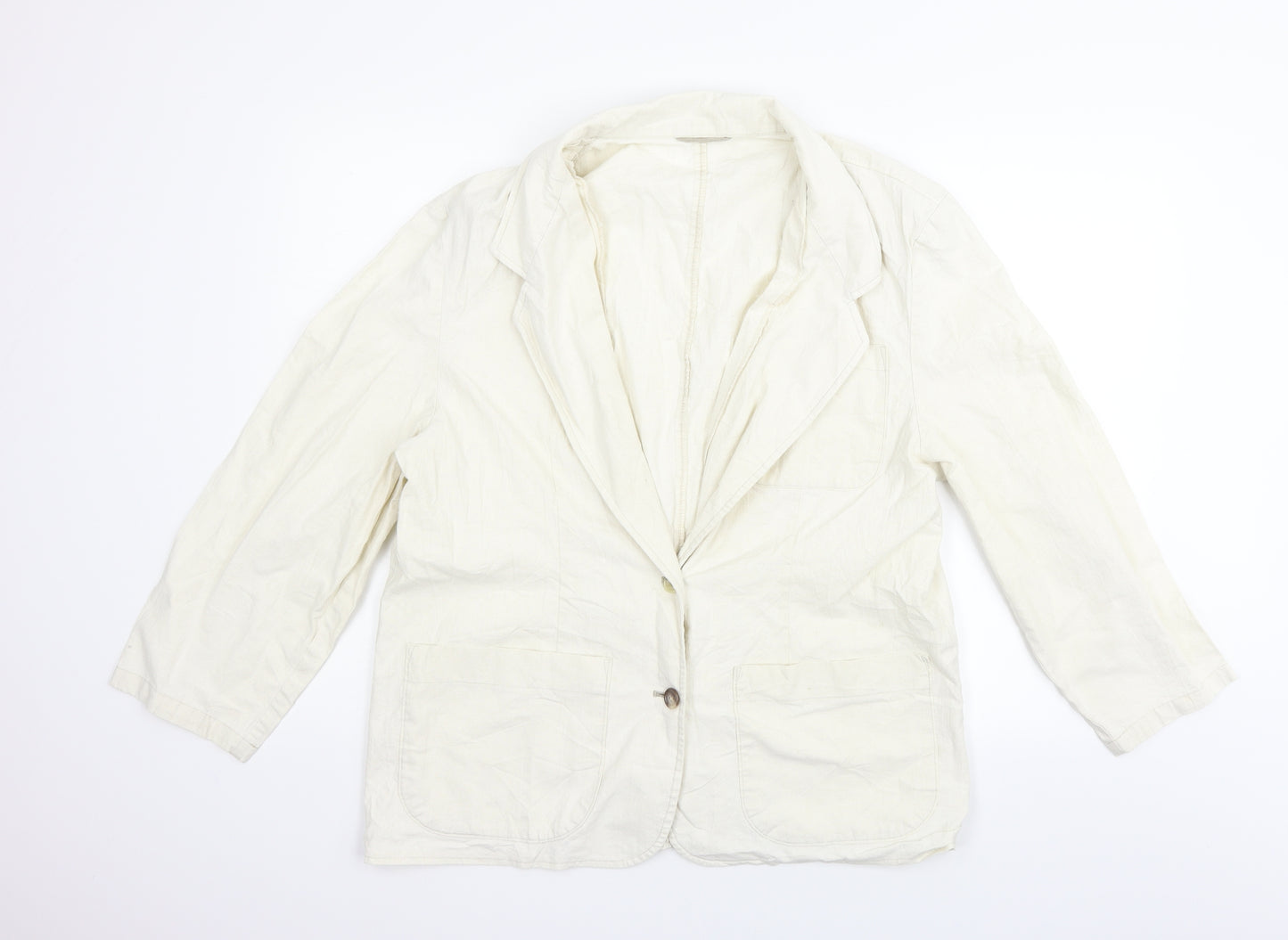 ST MICHAEL Womens Beige   Jacket Blazer Size 16
