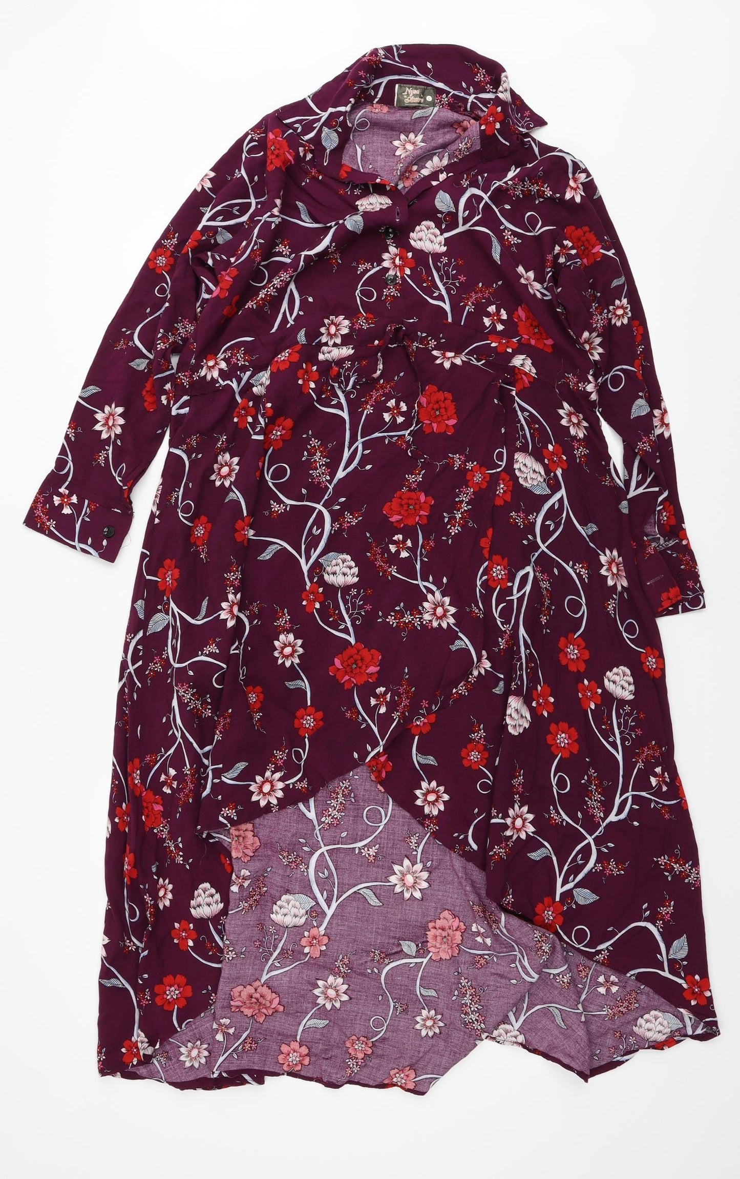 nysa attire Womens Purple Floral  A-Line  Size L