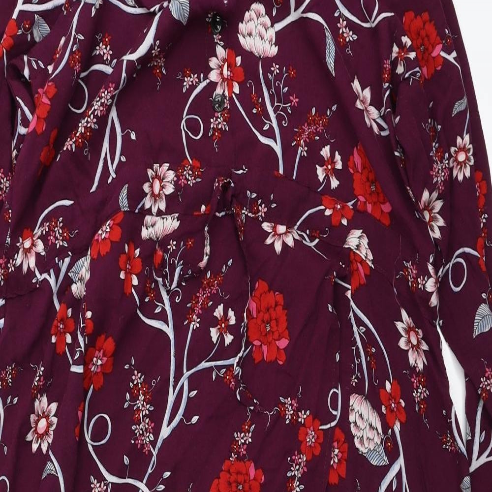 nysa attire Womens Purple Floral  A-Line  Size L