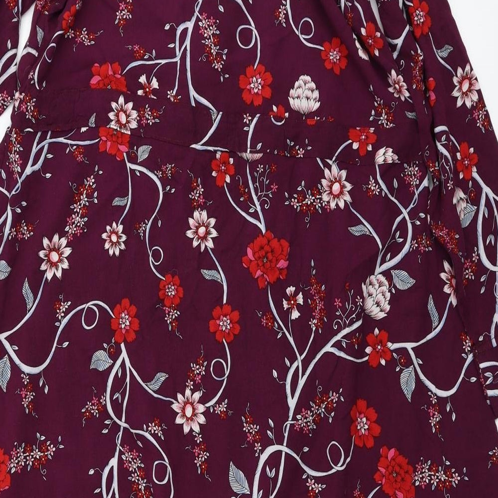 nysa attire Womens Purple Floral  A-Line  Size L