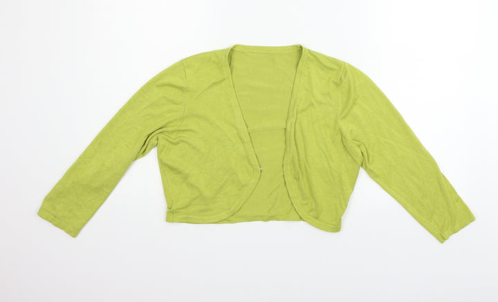 Preworn Girls Green   Cardigan Jumper Size M