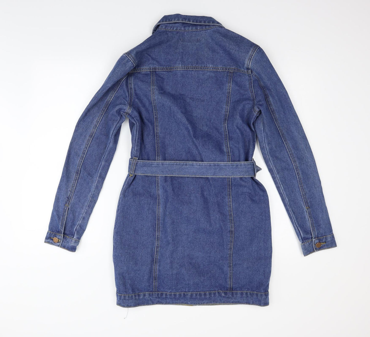 I SAW IT FIRST Womens Blue   Jacket Dress  Size 8  - BELTED