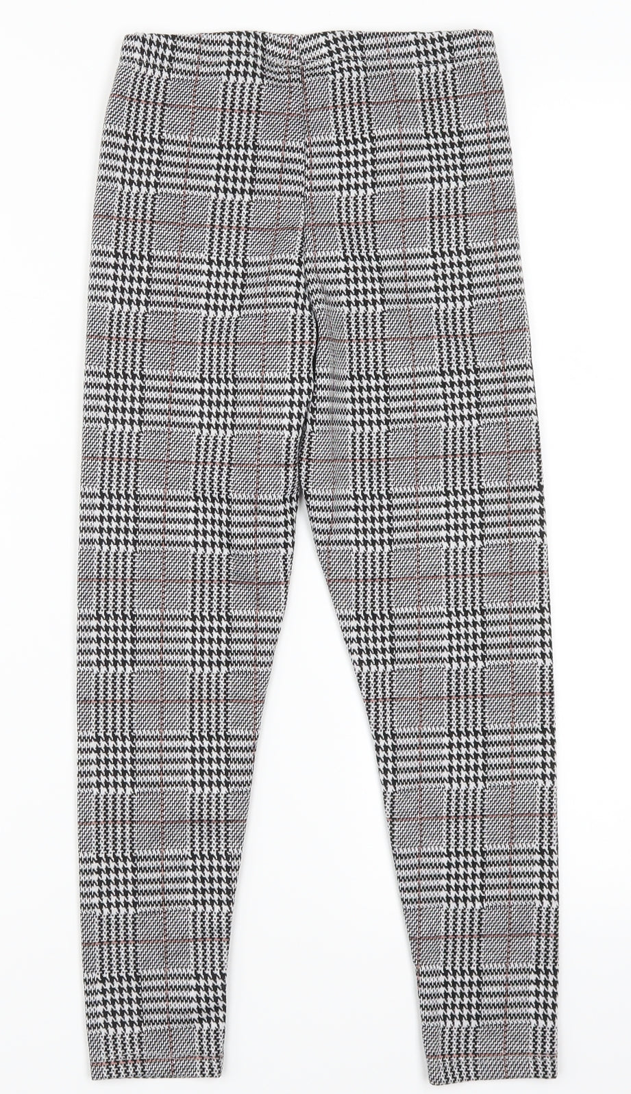 Matalan Girls Grey Houndstooth  Carrot Trousers Size 8 Years