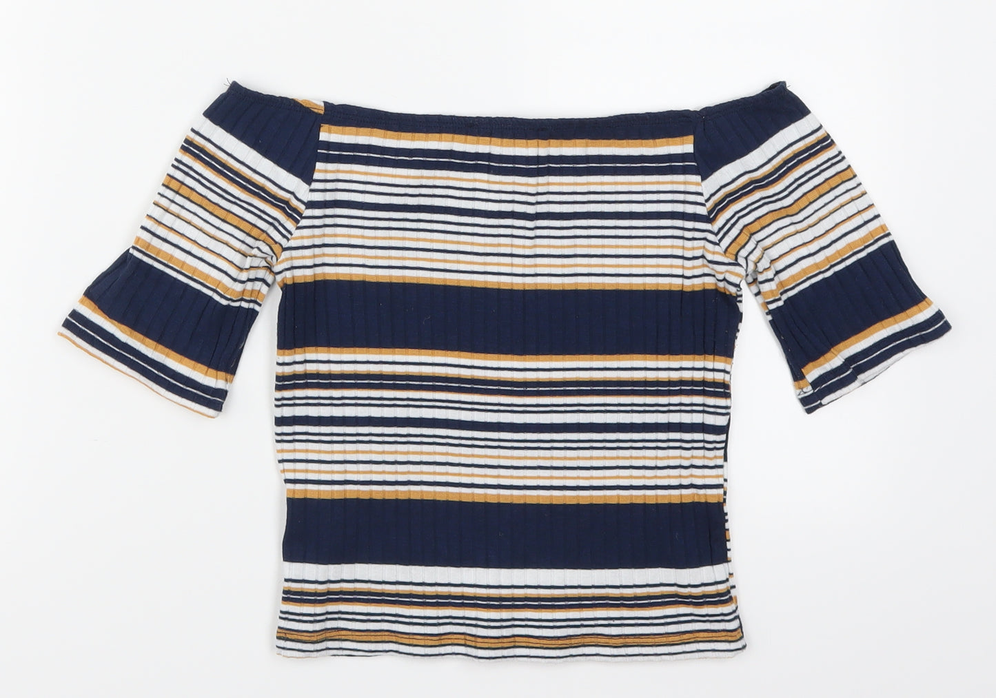 Atmosphere Womens Blue Striped  Basic T-Shirt Size 10