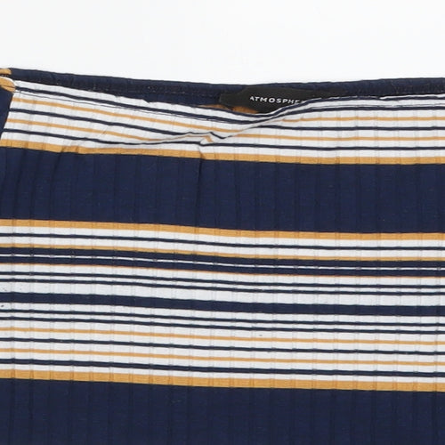 Atmosphere Womens Blue Striped  Basic T-Shirt Size 10