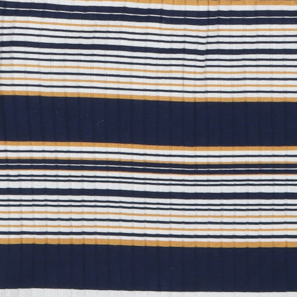 Atmosphere Womens Blue Striped  Basic T-Shirt Size 10