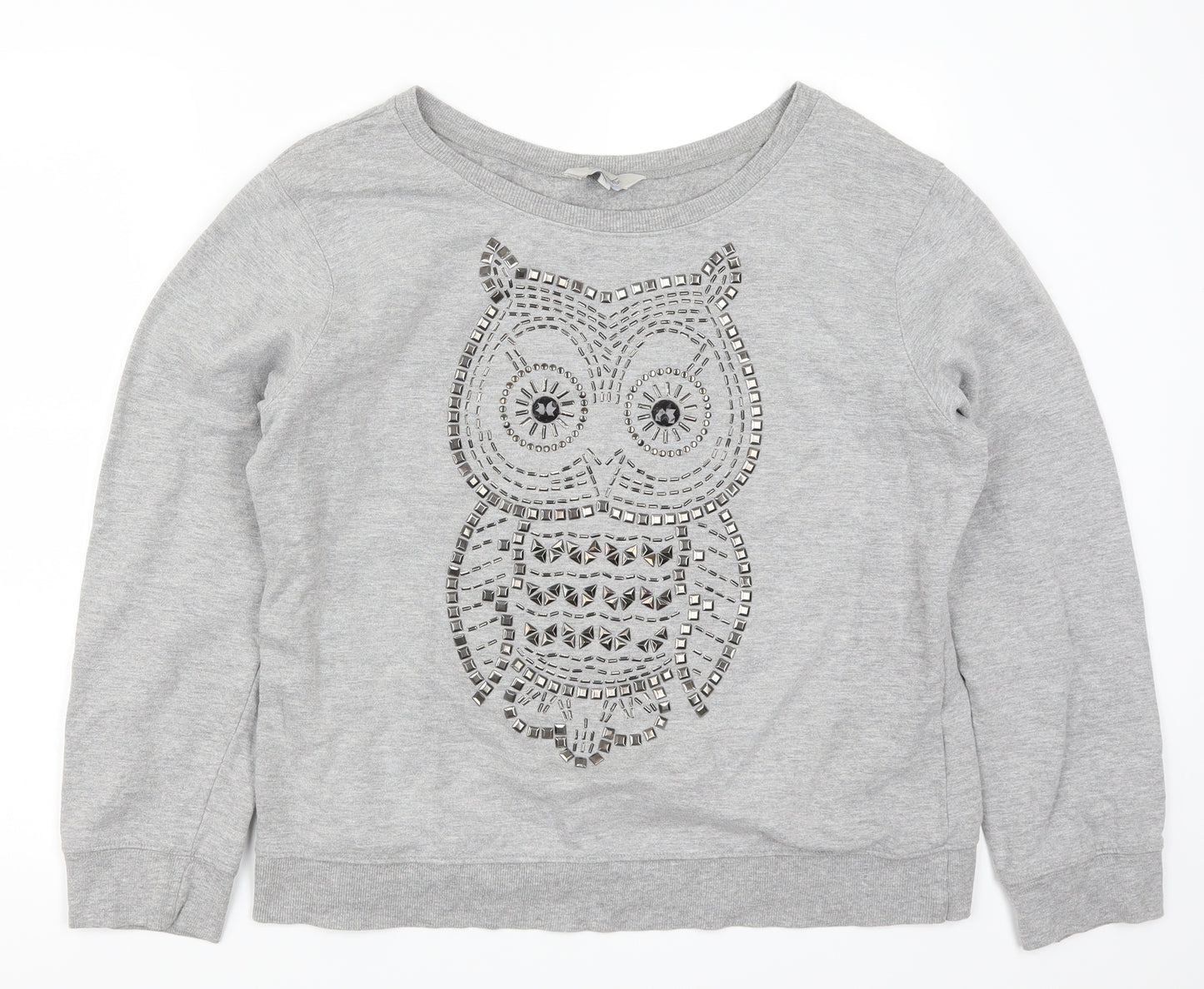 Peacocks Womens Grey   Pullover Sweatshirt Size 18  - Owl