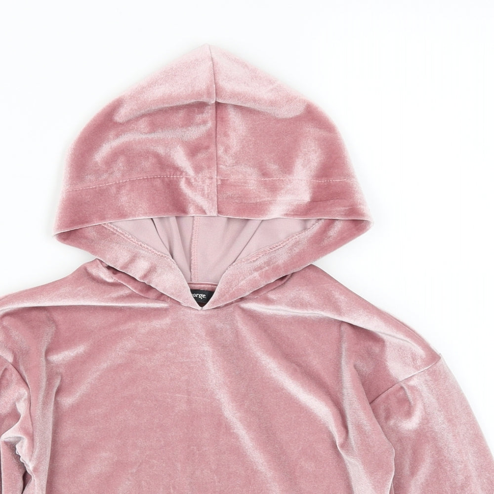 George Girls Pink   Pullover Hoodie Size 5-6 Years