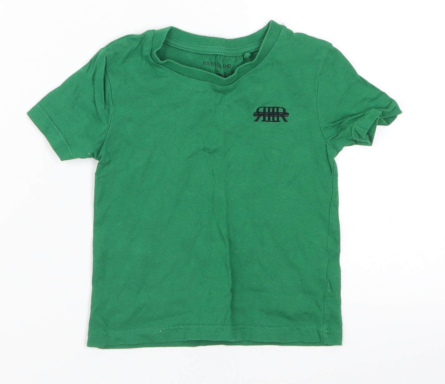 River Island Boys Green   Basic T-Shirt Size 9-12 Months