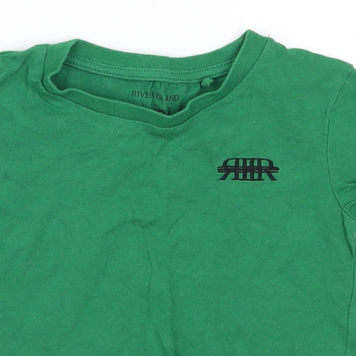 River Island Boys Green   Basic T-Shirt Size 9-12 Months