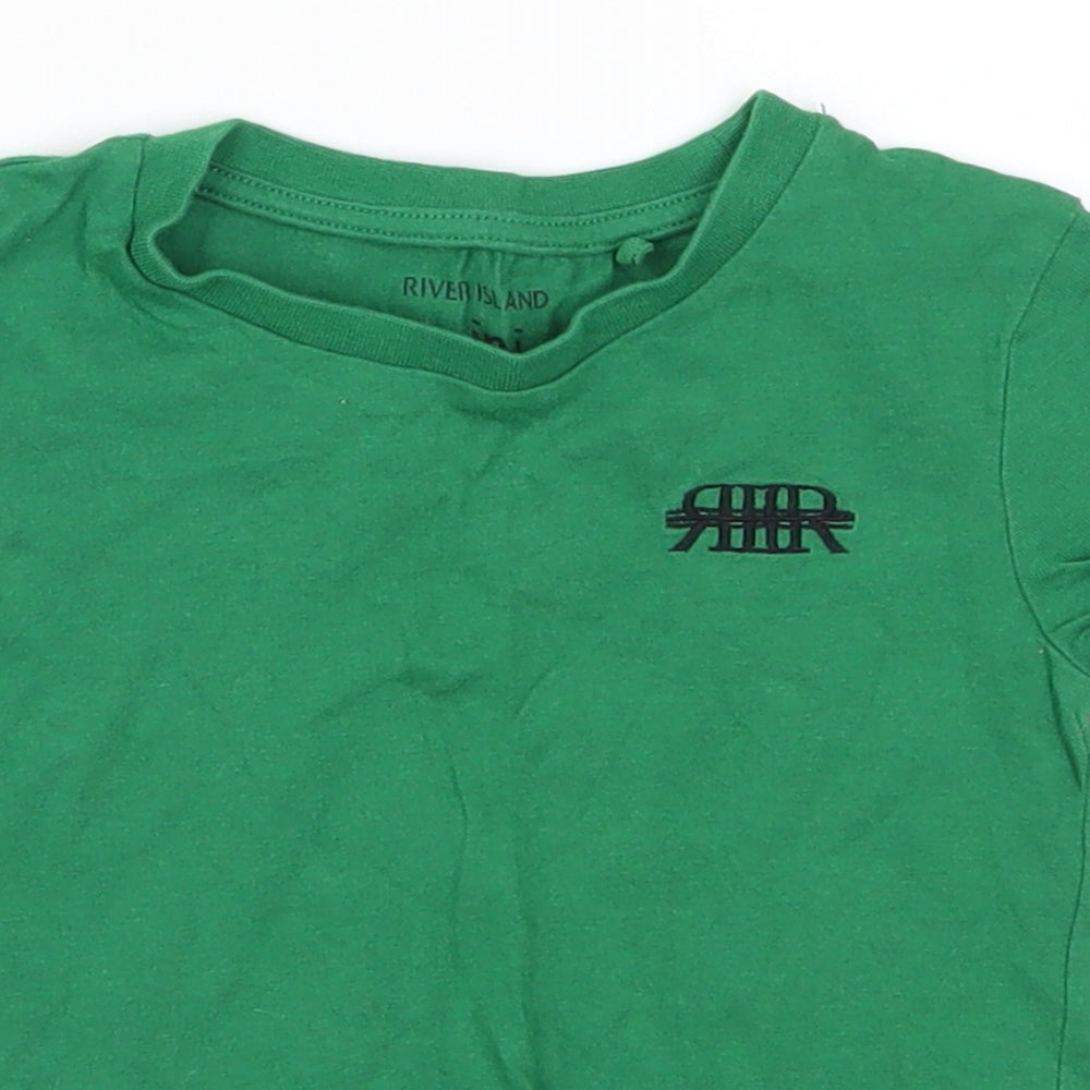 River Island Boys Green   Basic T-Shirt Size 9-12 Months