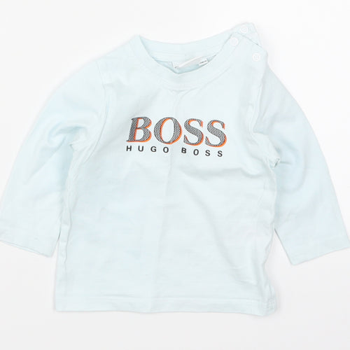 HUGO BOSS Boys Blue   Basic T-Shirt Size 12 Months