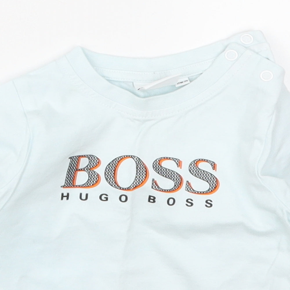HUGO BOSS Boys Blue   Basic T-Shirt Size 12 Months
