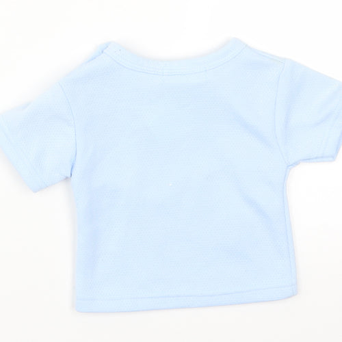 Bumble Bean Boys Blue   Basic T-Shirt Size 3-6 Months  - Puppy Playtime