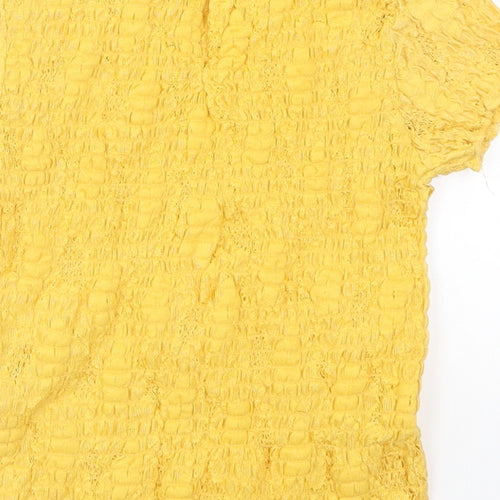 Zara Girls Yellow   Basic T-Shirt Size 7 Years