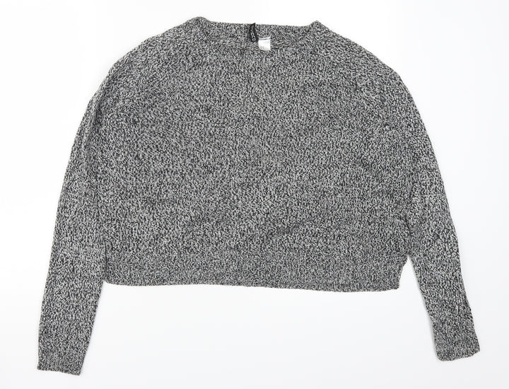 H&M Womens Grey   Pullover Jumper Size M