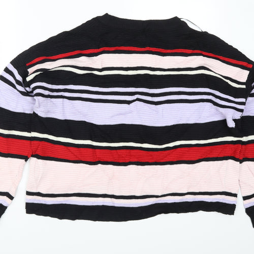 H&M Womens Multicoloured Striped  Pullover Jumper Size L
