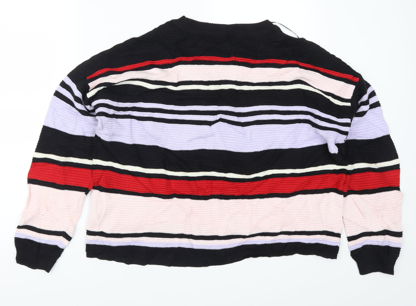 H&M Womens Multicoloured Striped  Pullover Jumper Size L