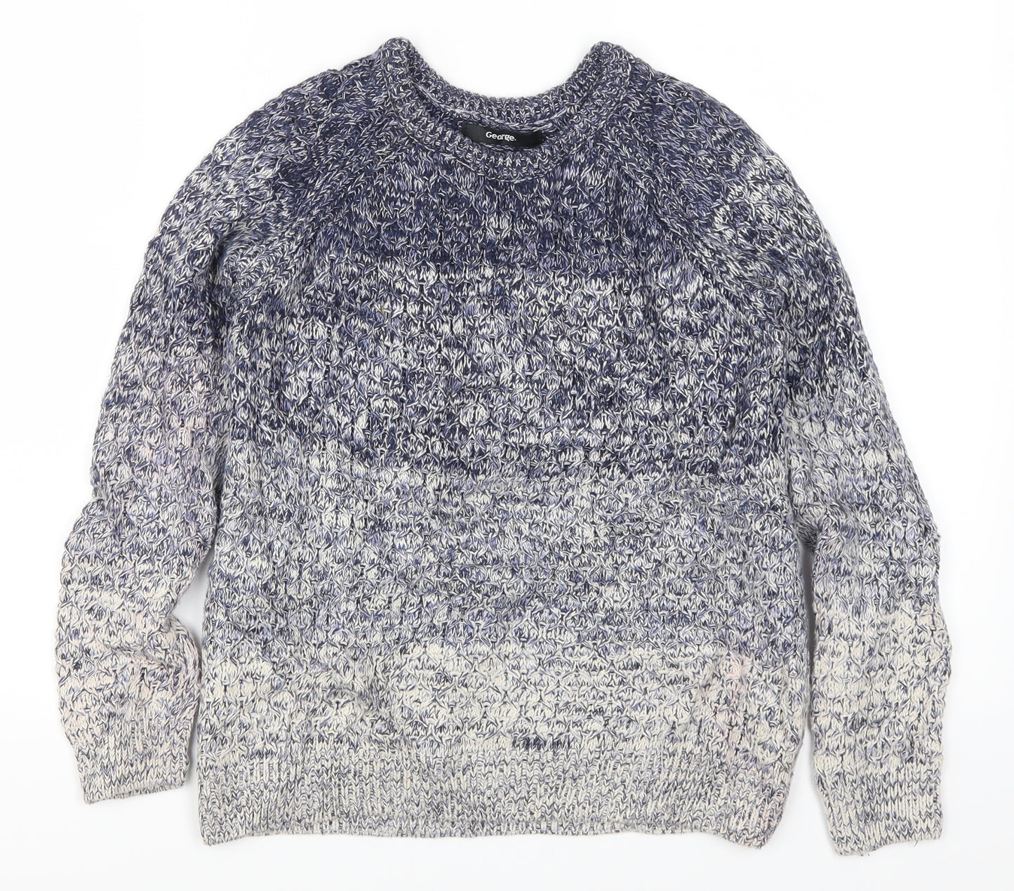 George Boys Blue   Pullover Jumper Size 7-8 Years  - Ombre