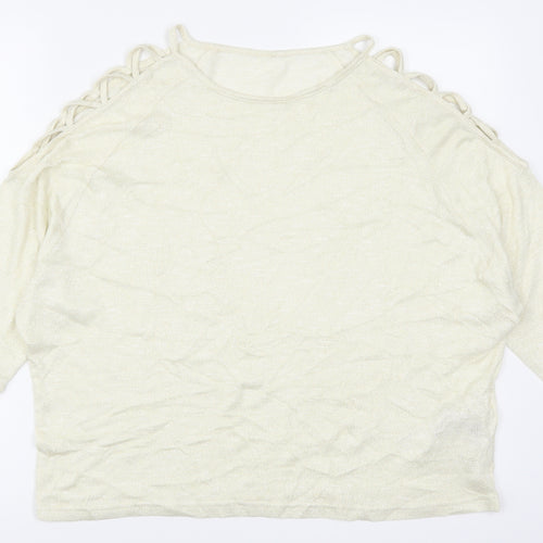 Avon Womens Beige   Basic T-Shirt Size 14