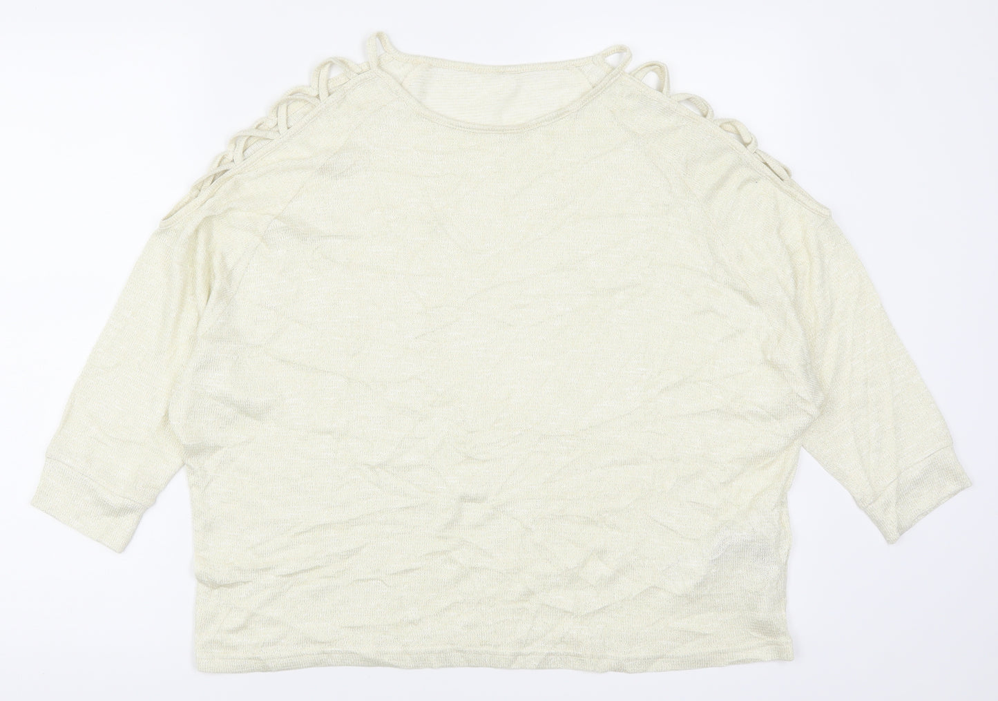 Avon Womens Beige   Basic T-Shirt Size 14