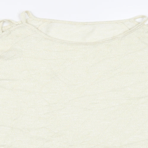 Avon Womens Beige   Basic T-Shirt Size 14