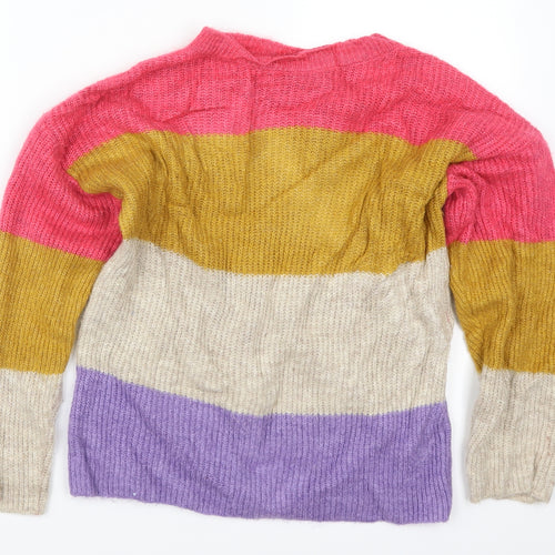 Marks and Spencer Womens Multicoloured Striped  Pullover Jumper Size S