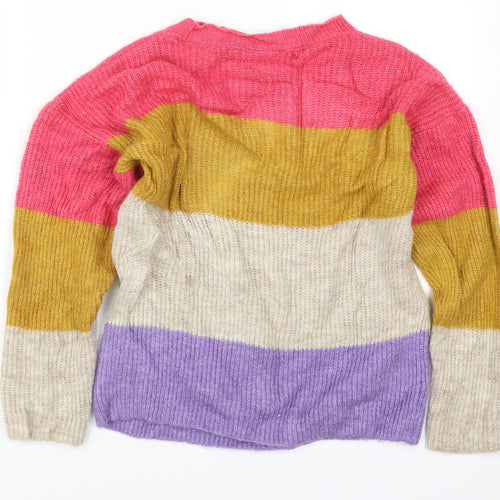 Marks and Spencer Womens Multicoloured Striped  Pullover Jumper Size S