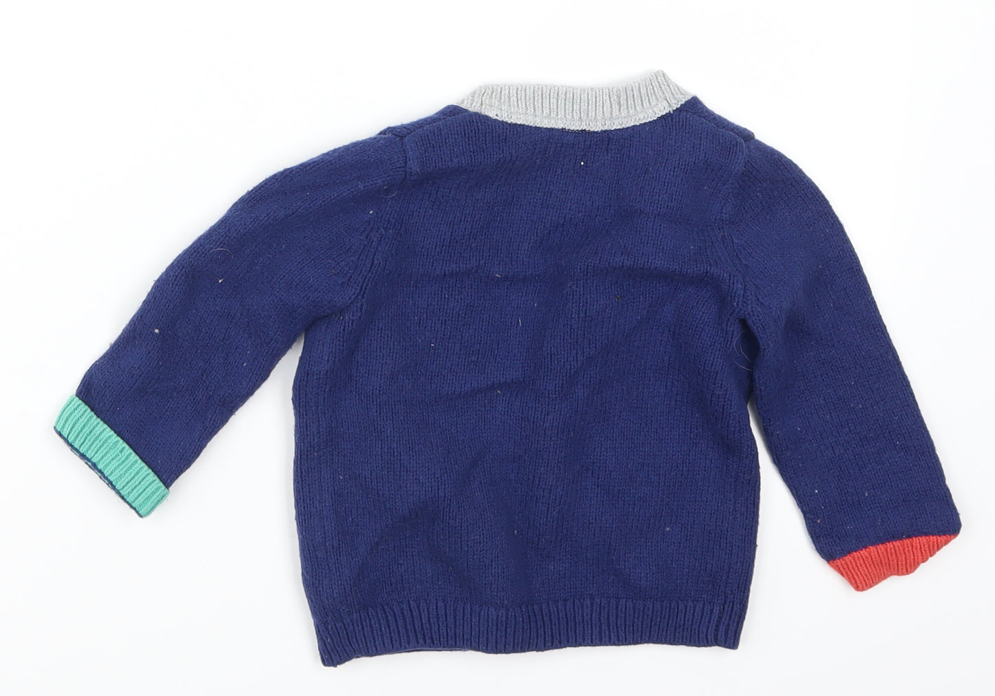 Boden Boys Blue   Cardigan Jumper Size 12-18 Months
