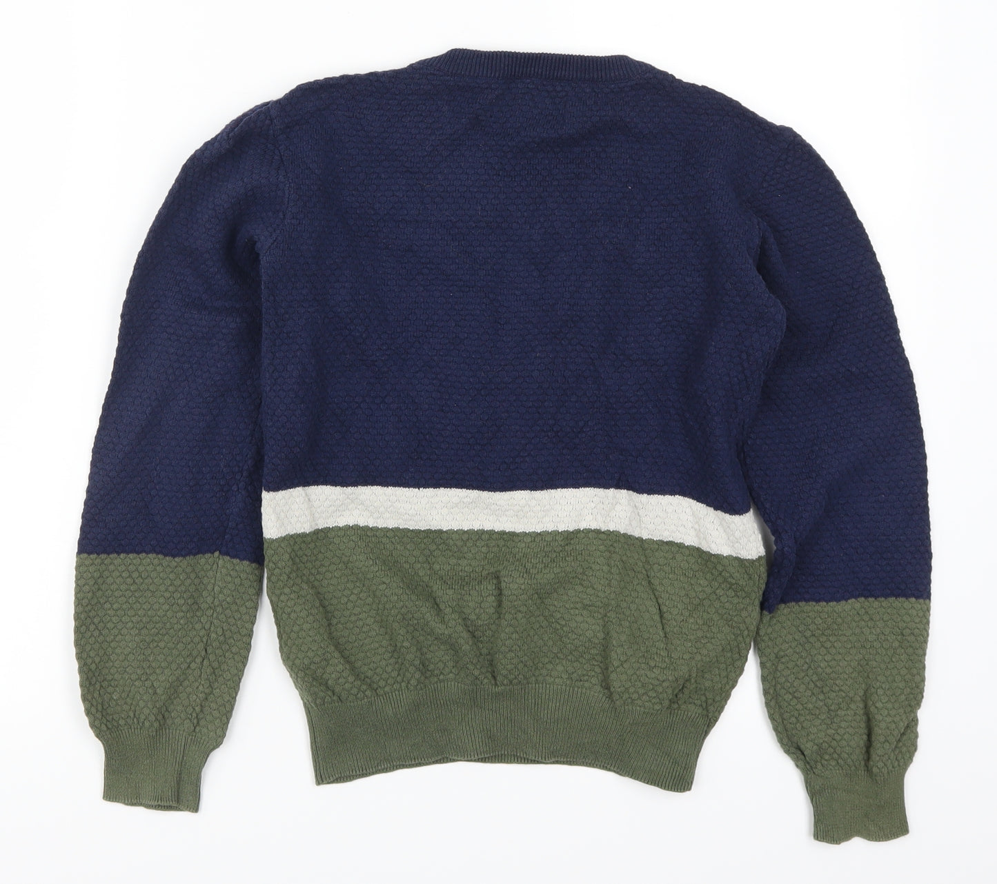 Ben Sherman Boys Green   Pullover Jumper Size 10-11 Years  - Blue Colour Block