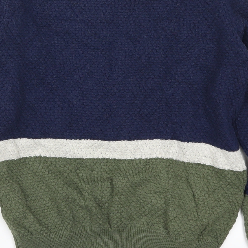 Ben Sherman Boys Green   Pullover Jumper Size 10-11 Years  - Blue Colour Block
