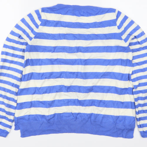 TU Womens Blue Striped  Pullover Jumper Size 10