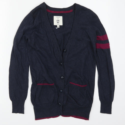 I Love H81 Womens Blue   Cardigan Jumper Size S