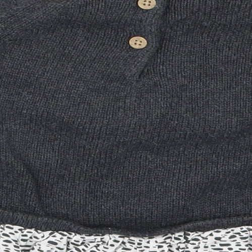NEXT Girls Grey Polka Dot  Pullover Jumper One Size  - Giraffe
