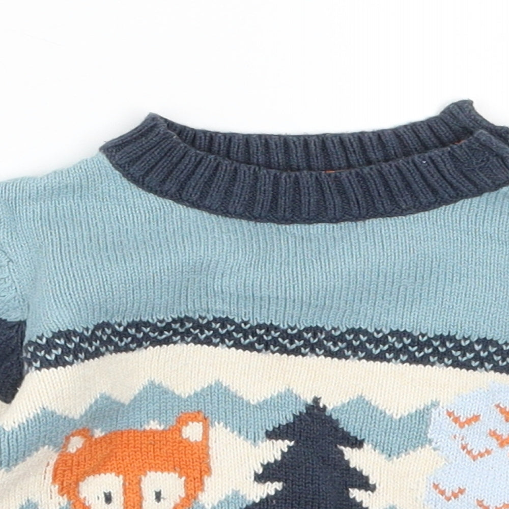 Nutmeg Boys Beige   Pullover Jumper Size 3-6 Months  - Fox