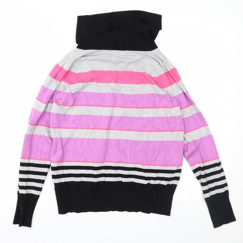 Marks and Spencer Womens Pink Striped  Pullover Jumper Size 14